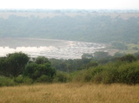 A crater near Katwe which is used for salt farming