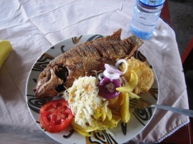 Fish and chips Ugandan style