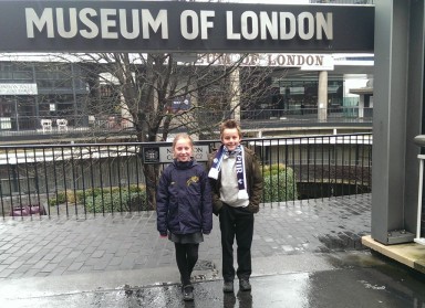 Standing outside The Museum of London